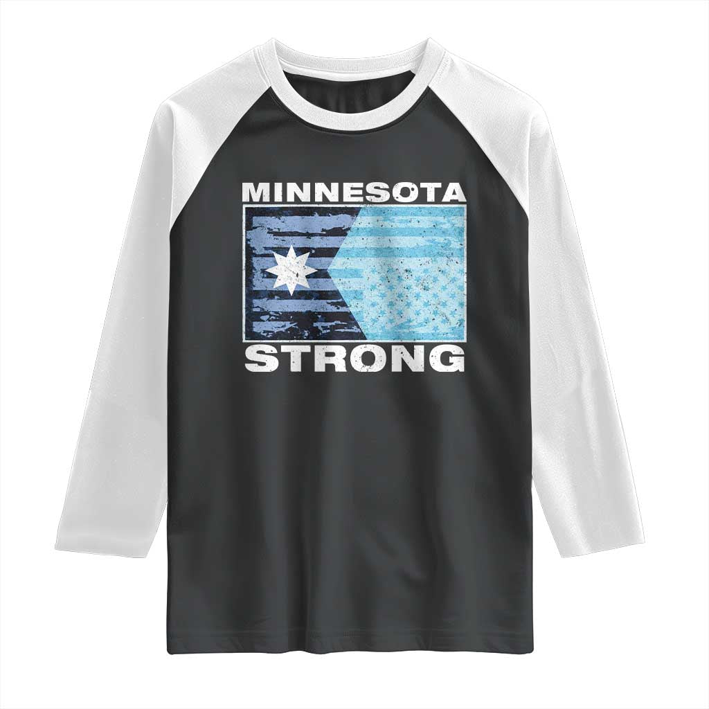Minnesota Strong Raglan Shirt MN State Flag Political Protest MN Resistance Abolish ICE