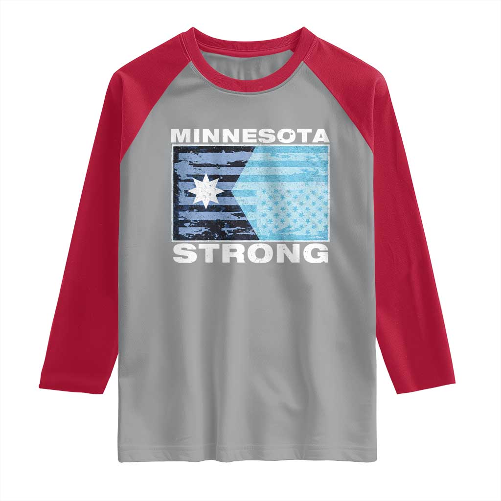 Minnesota Strong Raglan Shirt MN State Flag Political Protest MN Resistance Abolish ICE