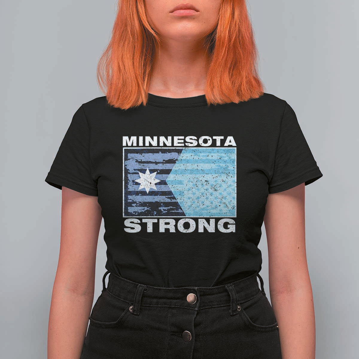 Minnesota Strong T Shirt For Women MN State Flag Political Protest MN Resistance Abolish ICE