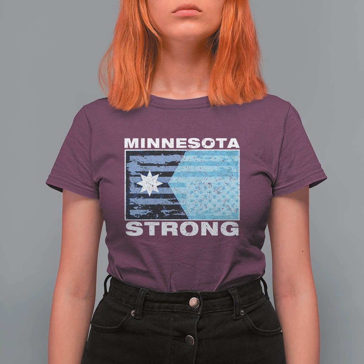Minnesota Strong T Shirt For Women MN State Flag Political Protest MN Resistance Abolish ICE