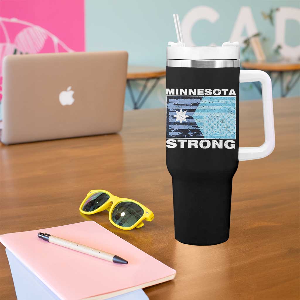 Minnesota Strong Tumbler With Handle MN State Flag Political Protest MN Resistance Abolish ICE