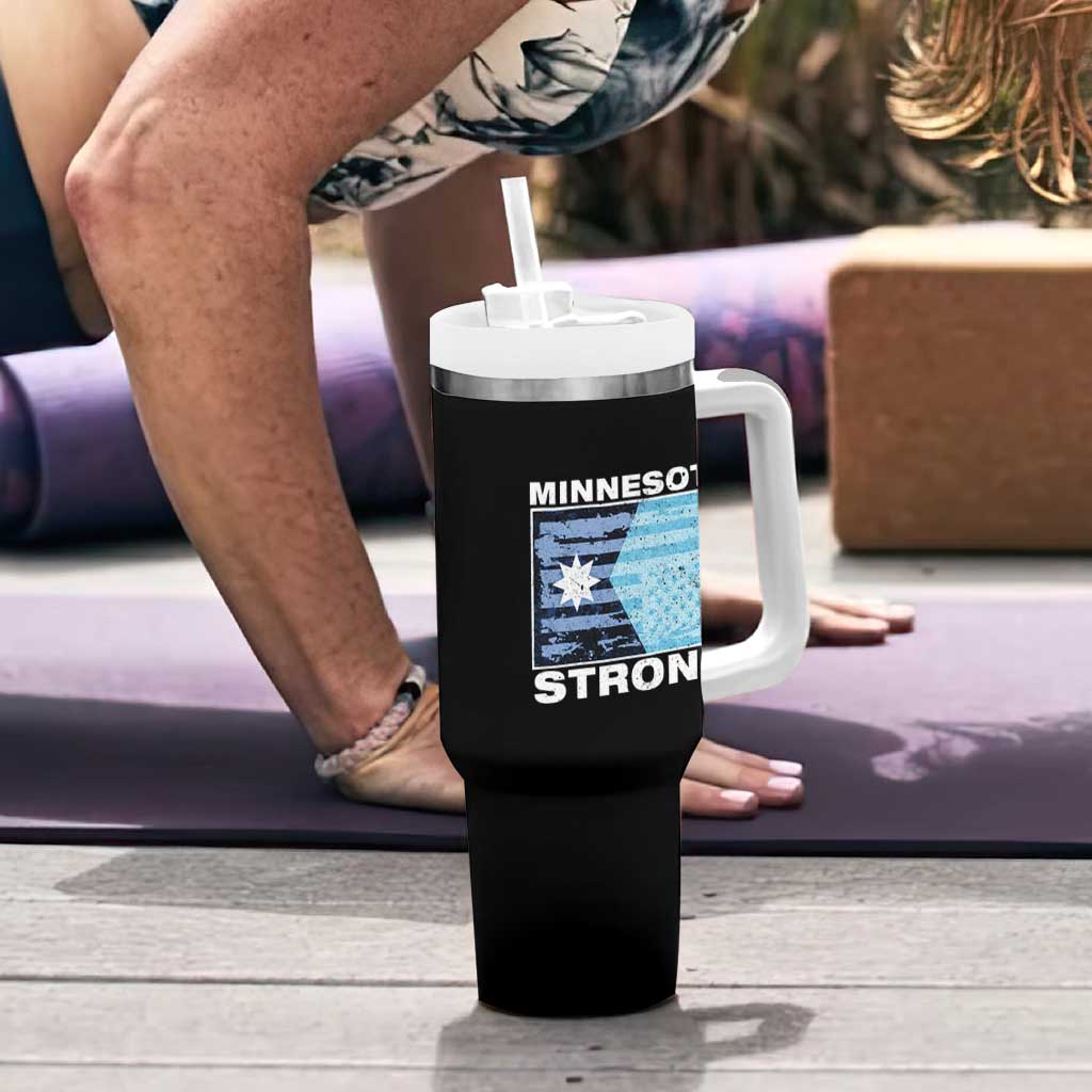 Minnesota Strong Tumbler With Handle MN State Flag Political Protest MN Resistance Abolish ICE