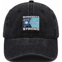 Minnesota Strong Washed Cotton Baseball Cap MN State Flag Political Protest MN Resistance Abolish ICE