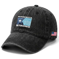 Minnesota Strong Washed Cotton Baseball Cap MN State Flag Political Protest MN Resistance Abolish ICE