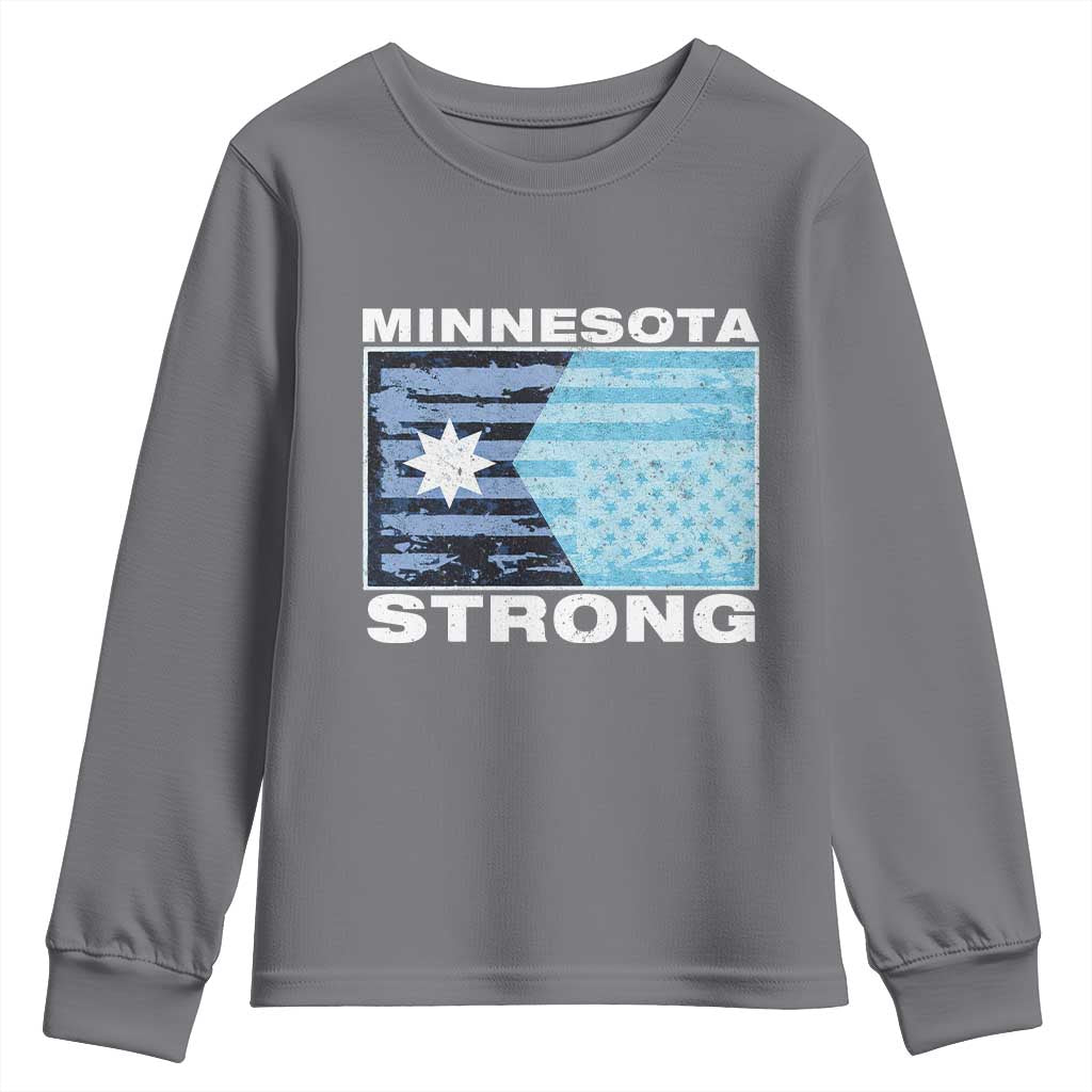 Minnesota Strong Youth Sweatshirt MN State Flag Political Protest MN Resistance Abolish ICE