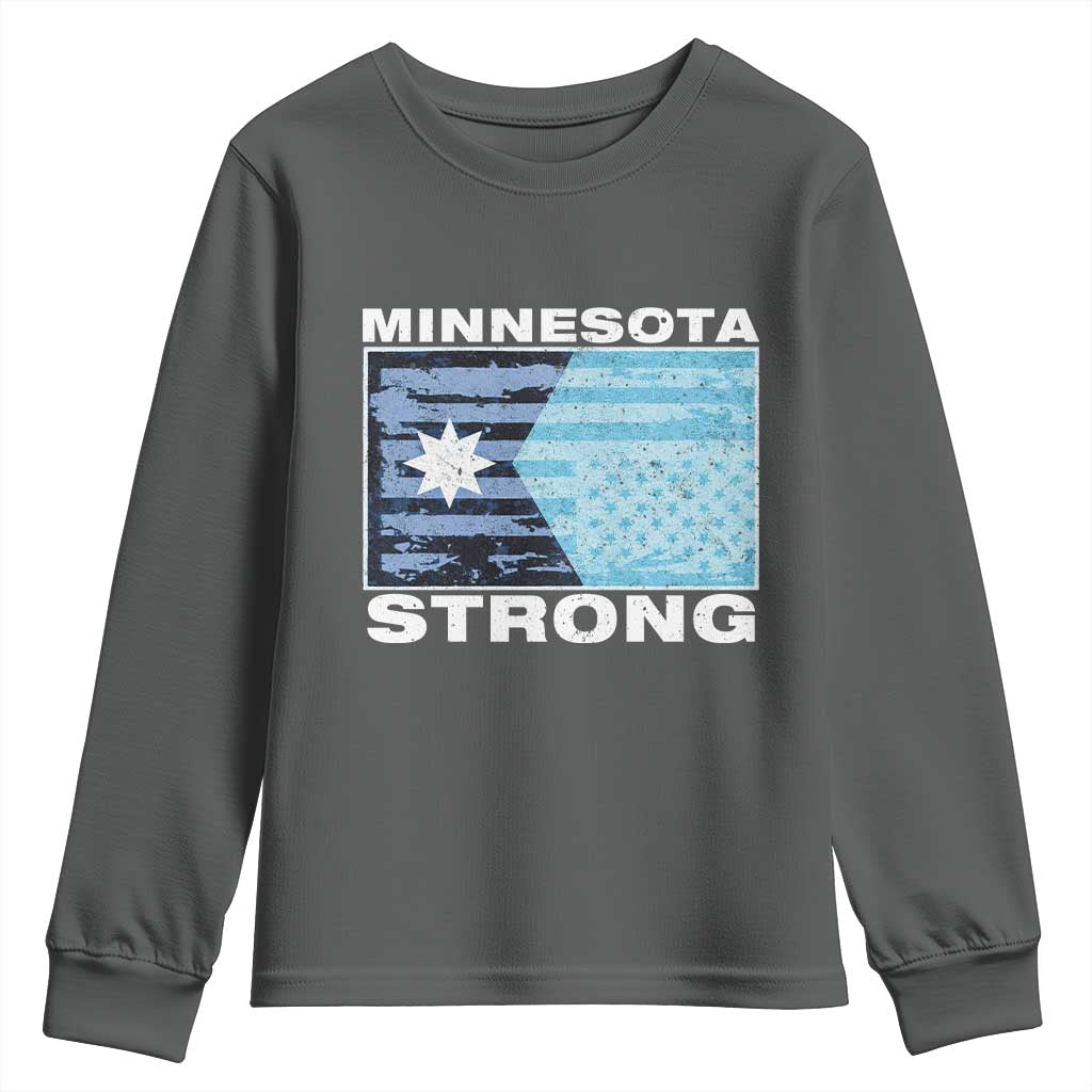 Minnesota Strong Youth Sweatshirt MN State Flag Political Protest MN Resistance Abolish ICE