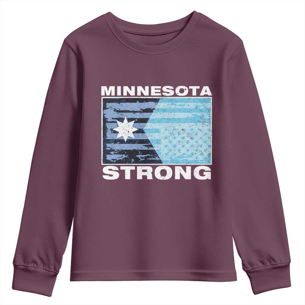 Minnesota Strong Youth Sweatshirt MN State Flag Political Protest MN Resistance Abolish ICE