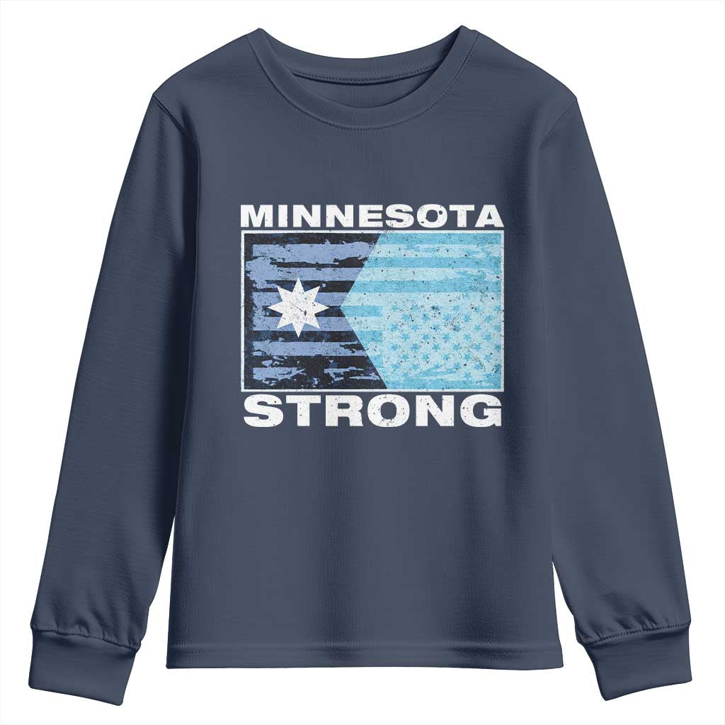 Minnesota Strong Youth Sweatshirt MN State Flag Political Protest MN Resistance Abolish ICE