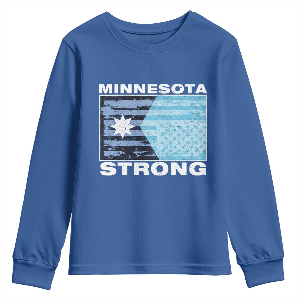 Minnesota Strong Youth Sweatshirt MN State Flag Political Protest MN Resistance Abolish ICE