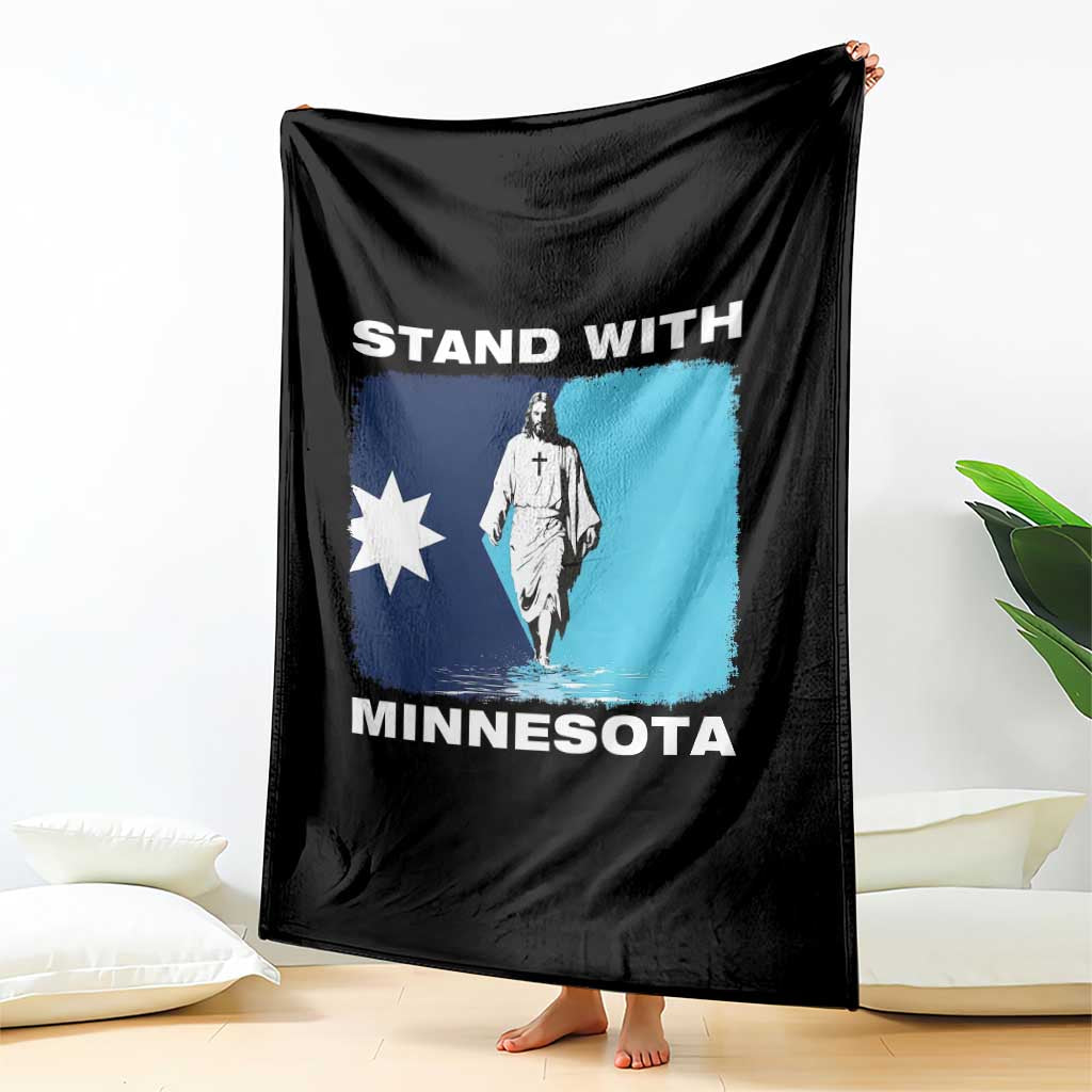 Stand with Minnesota Throw Blanket Christian Jesus Minnesota Strong Subtle Anti ICE
