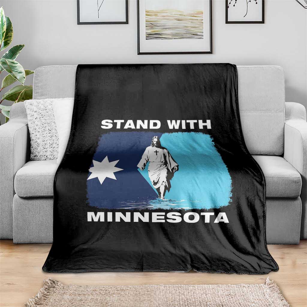 Stand with Minnesota Throw Blanket Christian Jesus Minnesota Strong Subtle Anti ICE