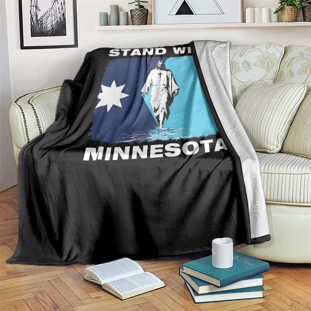Stand with Minnesota Throw Blanket Christian Jesus Minnesota Strong Subtle Anti ICE