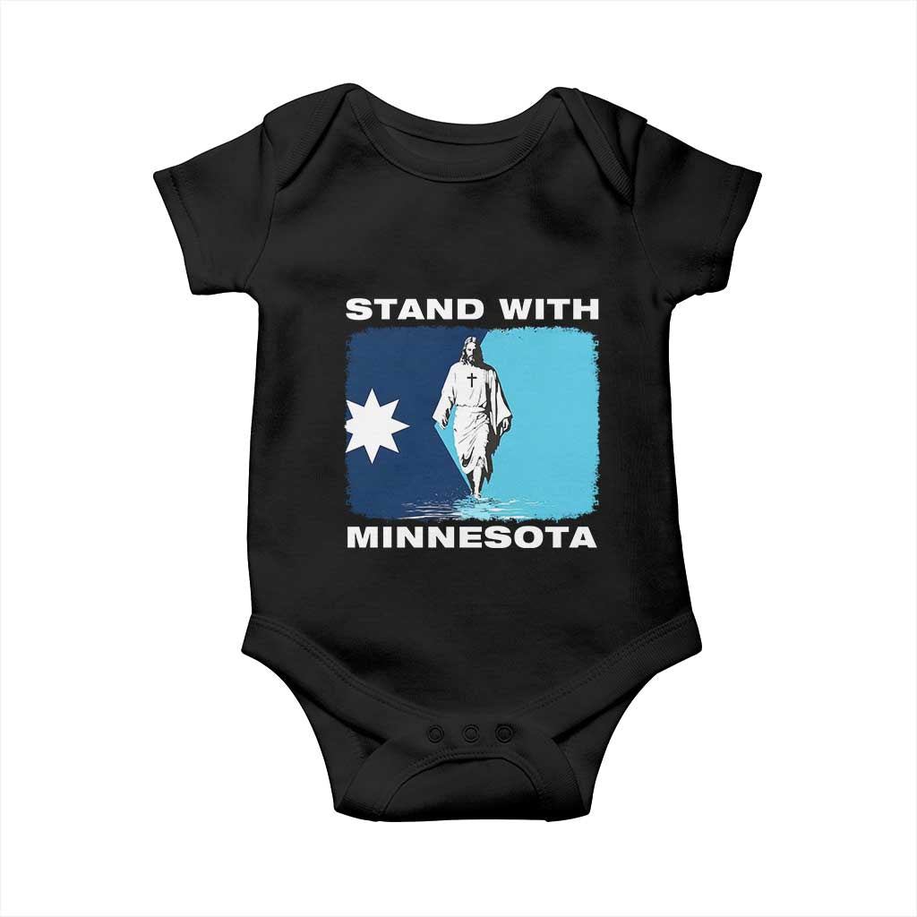 Stand with Minnesota Baby Onesie Christian Jesus Minnesota Strong Subtle Anti ICE
