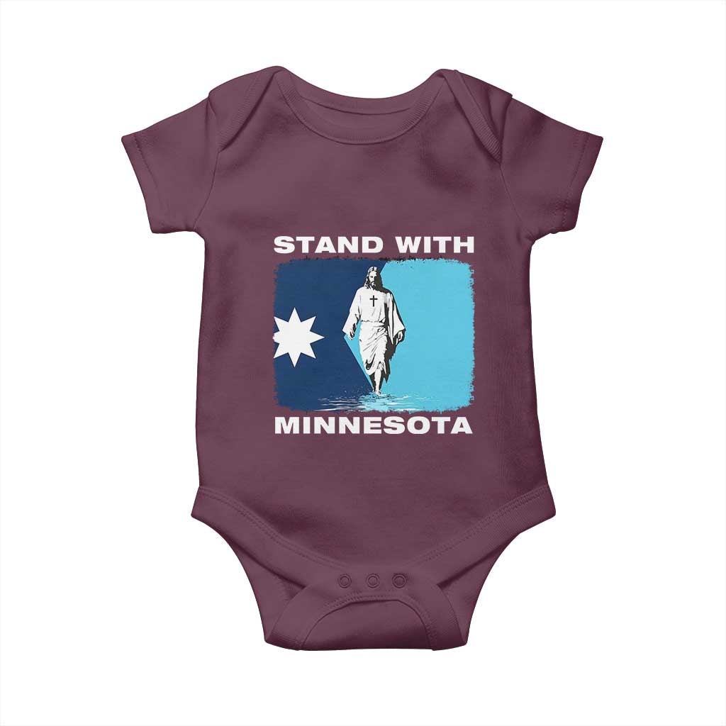 Stand with Minnesota Baby Onesie Christian Jesus Minnesota Strong Subtle Anti ICE