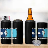 Stand with Minnesota 4 in 1 Can Cooler Tumbler Christian Jesus Minnesota Strong Subtle Anti ICE