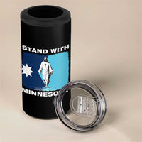 Stand with Minnesota 4 in 1 Can Cooler Tumbler Christian Jesus Minnesota Strong Subtle Anti ICE