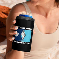 Stand with Minnesota 4 in 1 Can Cooler Tumbler Christian Jesus Minnesota Strong Subtle Anti ICE
