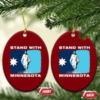 Stand with Minnesota Ceramic Ornament Christian Jesus Minnesota Strong Subtle Anti ICE