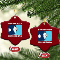 Stand with Minnesota Ceramic Ornament Christian Jesus Minnesota Strong Subtle Anti ICE