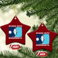 Stand with Minnesota Ceramic Ornament Christian Jesus Minnesota Strong Subtle Anti ICE