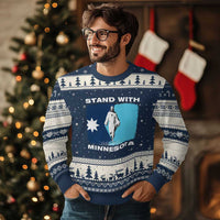 Stand with Minnesota Ugly Christmas Sweater Christian Jesus Minnesota Strong Subtle Anti ICE