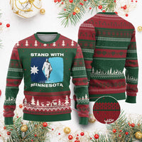 Stand with Minnesota Ugly Christmas Sweater Christian Jesus Minnesota Strong Subtle Anti ICE