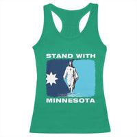 Stand with Minnesota Racerback Tank Top Christian Jesus Minnesota Strong Subtle Anti ICE