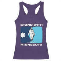 Stand with Minnesota Racerback Tank Top Christian Jesus Minnesota Strong Subtle Anti ICE
