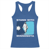 Stand with Minnesota Racerback Tank Top Christian Jesus Minnesota Strong Subtle Anti ICE