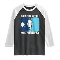 Stand with Minnesota Raglan Shirt Christian Jesus Minnesota Strong Subtle Anti ICE