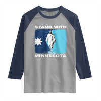 Stand with Minnesota Raglan Shirt Christian Jesus Minnesota Strong Subtle Anti ICE