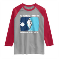 Stand with Minnesota Raglan Shirt Christian Jesus Minnesota Strong Subtle Anti ICE