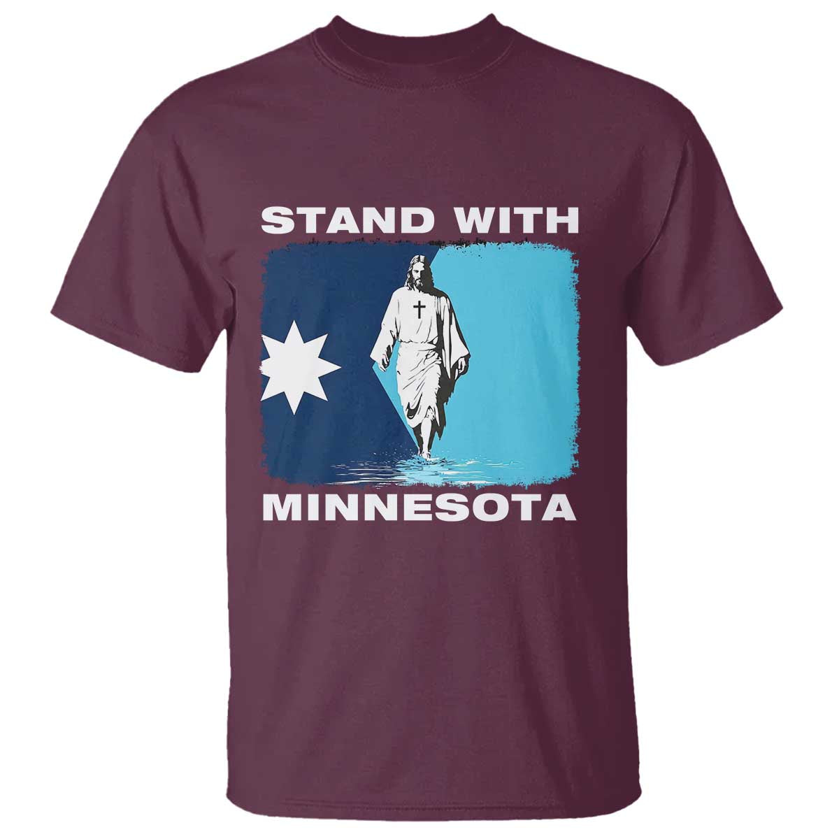 Stand with Minnesota T Shirt Christian Jesus Minnesota Strong Subtle Anti ICE