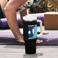 Stand with Minnesota Tumbler With Handle Christian Jesus Minnesota Strong Subtle Anti ICE