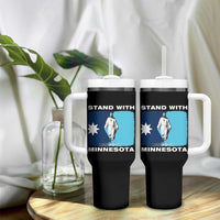 Stand with Minnesota Tumbler With Handle Christian Jesus Minnesota Strong Subtle Anti ICE
