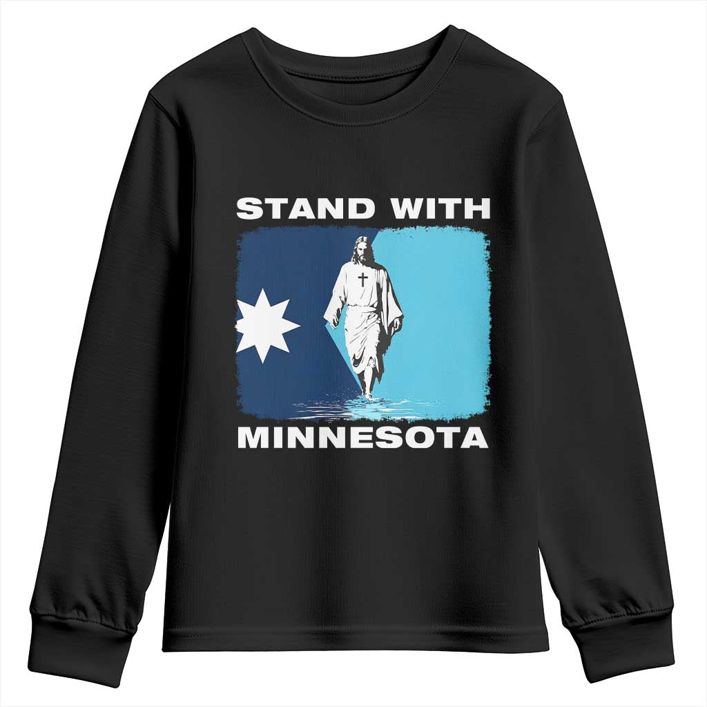 Stand with Minnesota Youth Sweatshirt Christian Jesus Minnesota Strong Subtle Anti ICE