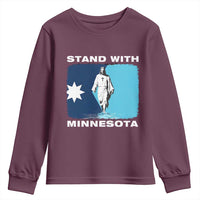 Stand with Minnesota Youth Sweatshirt Christian Jesus Minnesota Strong Subtle Anti ICE