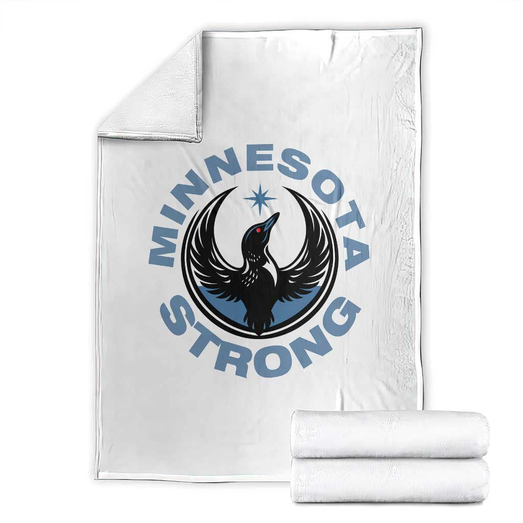 Minnesota Strong Throw Blanket MN State Bird Loon Resistance Political Protest