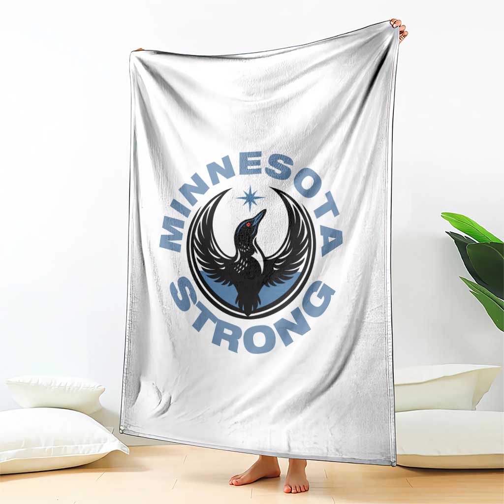 Minnesota Strong Throw Blanket MN State Bird Loon Resistance Political Protest