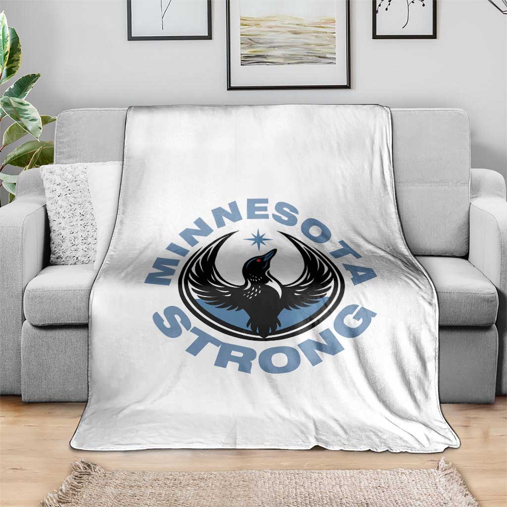 Minnesota Strong Throw Blanket MN State Bird Loon Resistance Political Protest