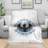 Minnesota Strong Throw Blanket MN State Bird Loon Resistance Political Protest