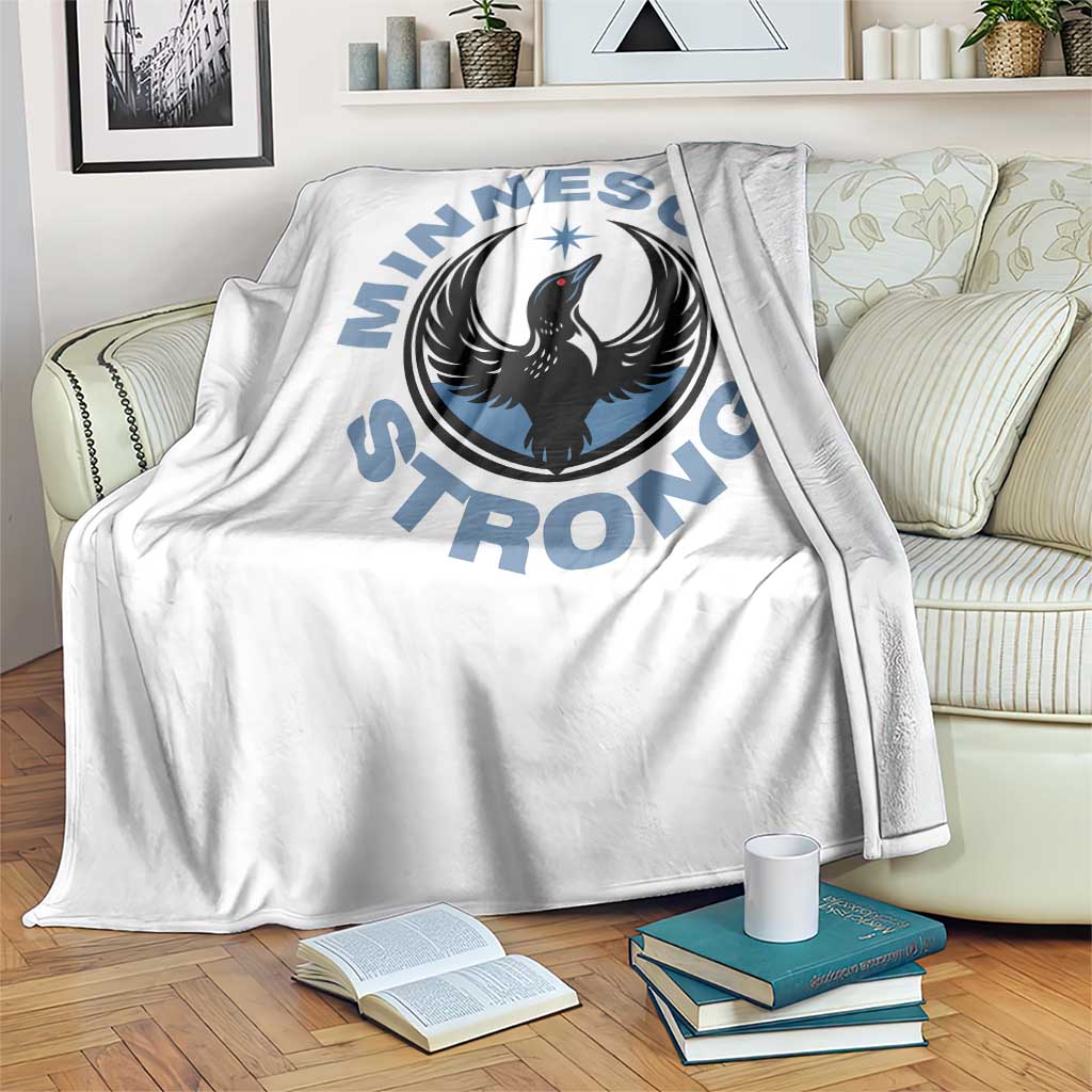 Minnesota Strong Throw Blanket MN State Bird Loon Resistance Political Protest