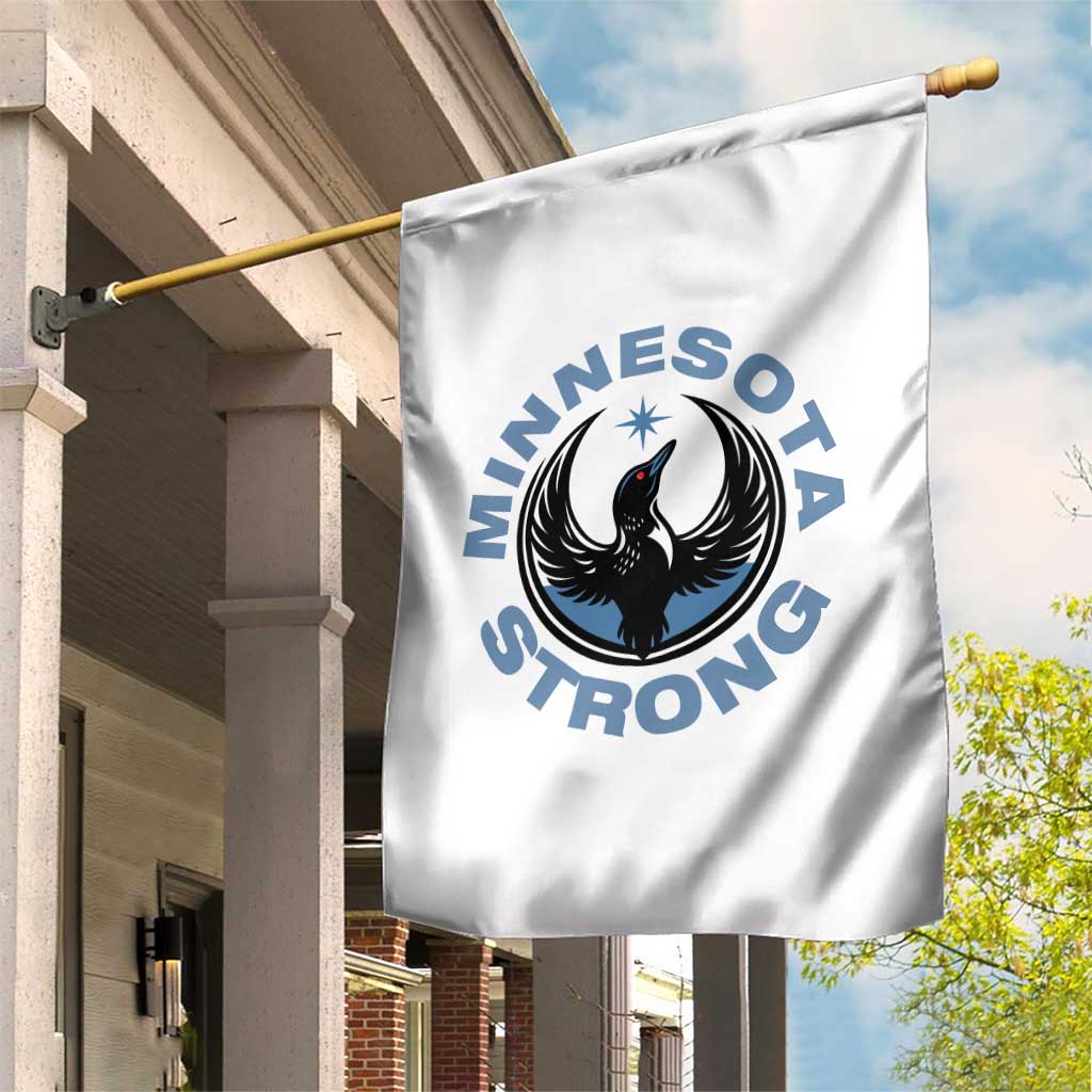 Minnesota Strong Garden Flag MN State Bird Loon Resistance Political Protest