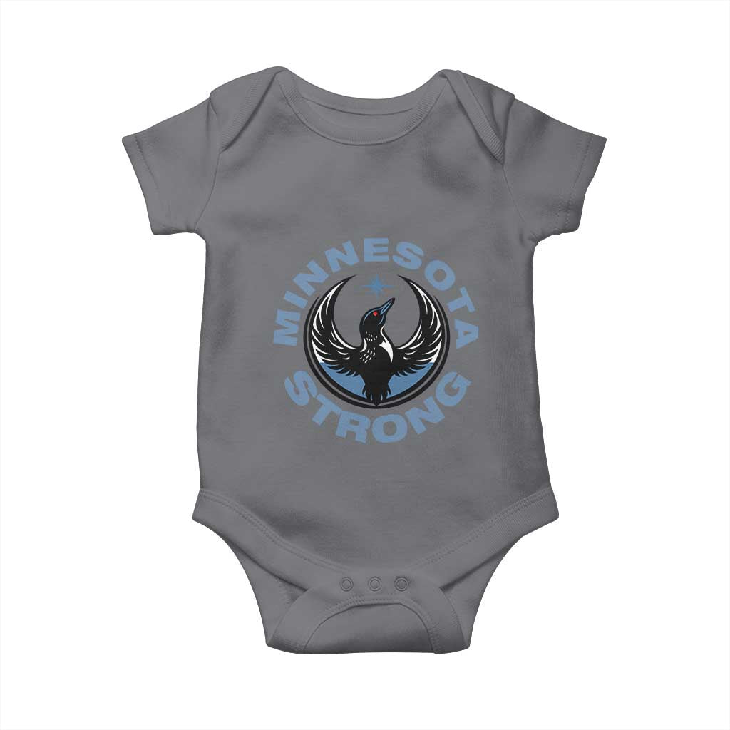 Minnesota Strong Baby Onesie MN State Bird Loon Resistance Political Protest