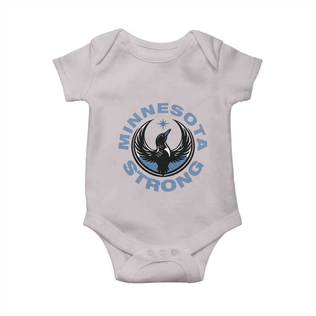 Minnesota Strong Baby Onesie MN State Bird Loon Resistance Political Protest
