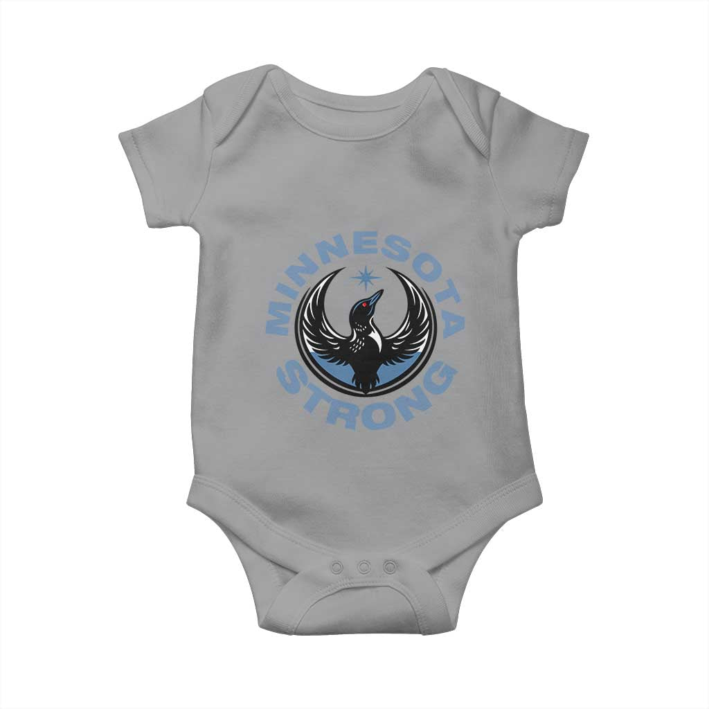 Minnesota Strong Baby Onesie MN State Bird Loon Resistance Political Protest