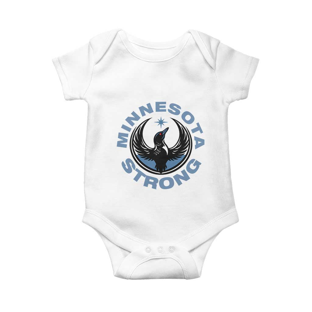 Minnesota Strong Baby Onesie MN State Bird Loon Resistance Political Protest