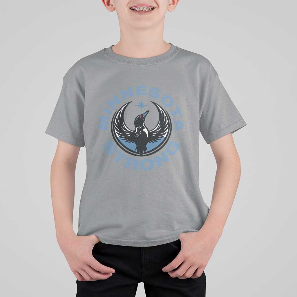 Minnesota Strong T Shirt For Kid MN State Bird Loon Resistance Political Protest