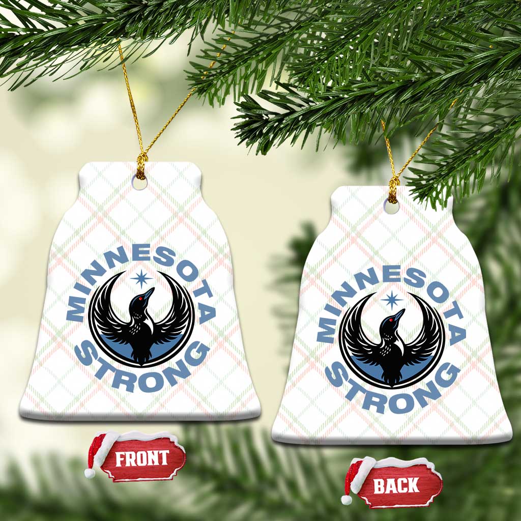 Minnesota Strong Ceramic Ornament MN State Bird Loon Resistance Political Protest