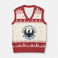 Minnesota Strong V-Neck Knit Sweater Vest MN State Bird Loon Resistance Political Protest